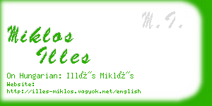 miklos illes business card